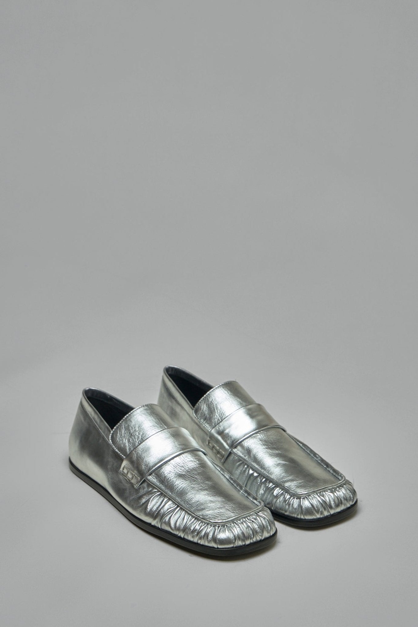 JIL SANDER レザーモカシン ローファー メタルバックル 40 Jil Sander Flats - Smooth Leather Moccasins – LABELS