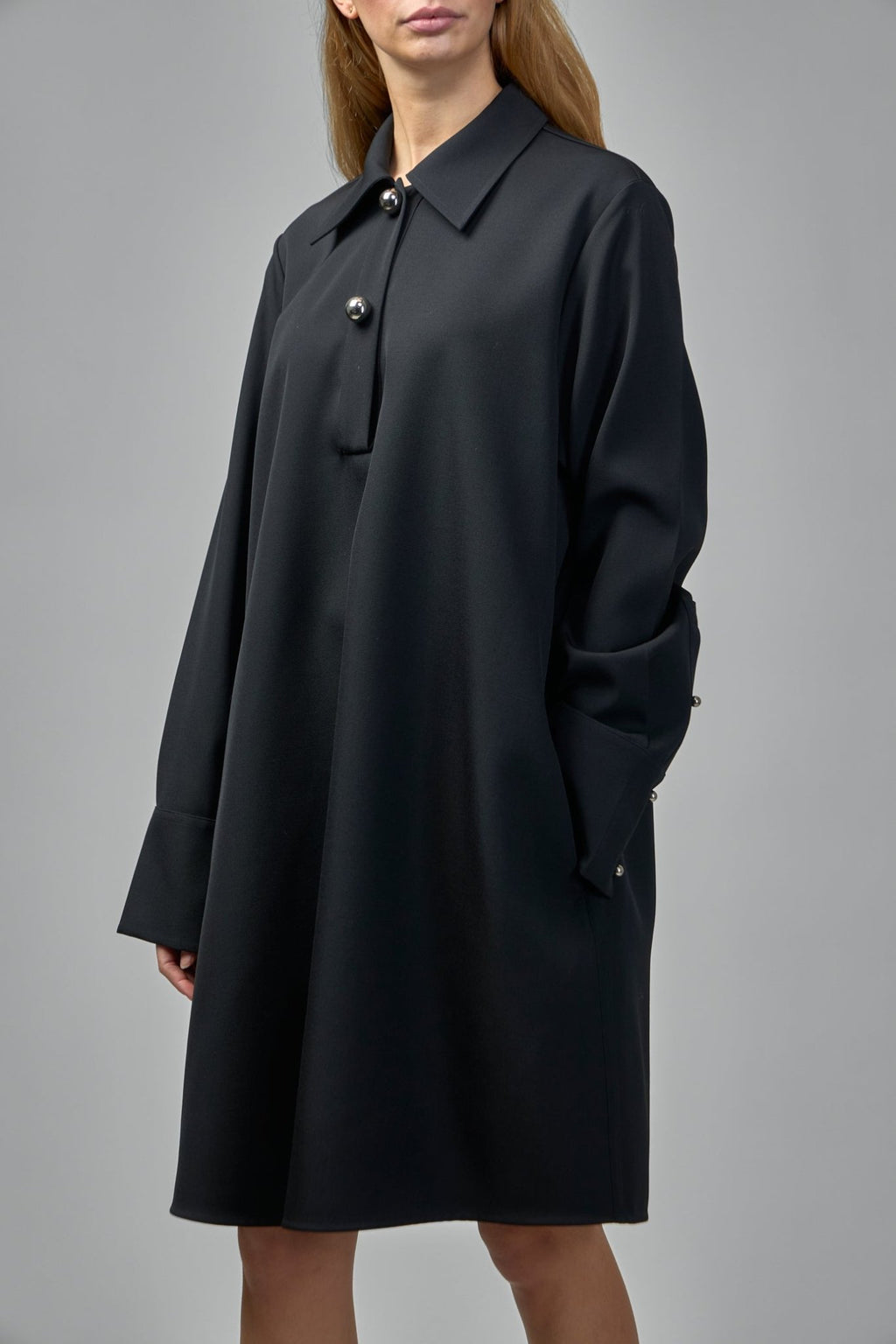 Jil Sander - Wool Gabardine Polo Dress - LABELS