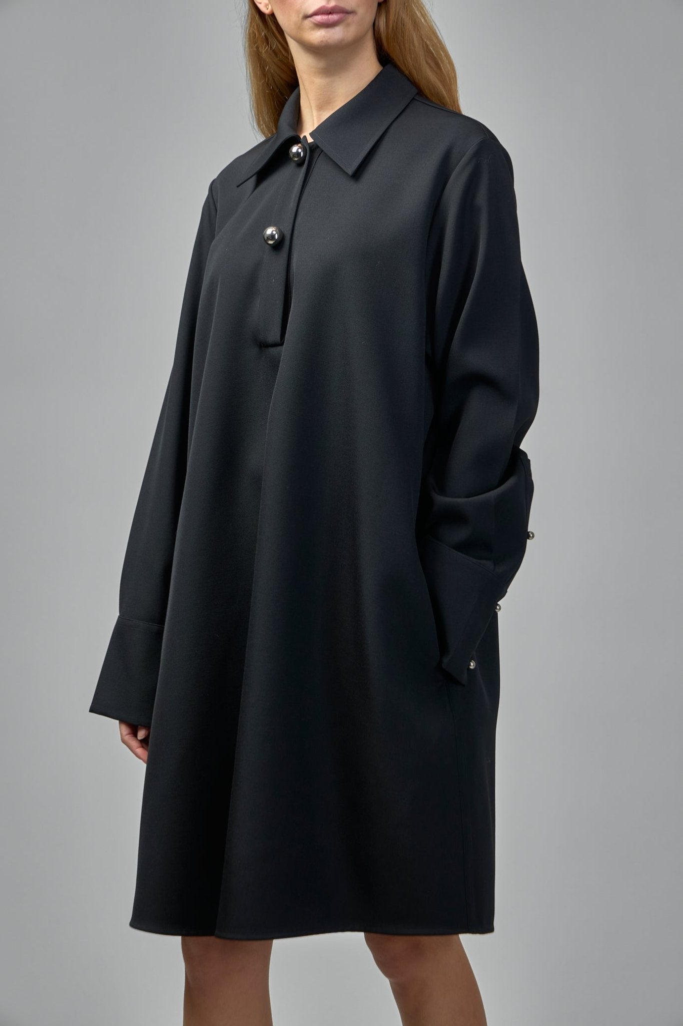 Jil Sander - Wool Gabardine Polo Dress - LABELS