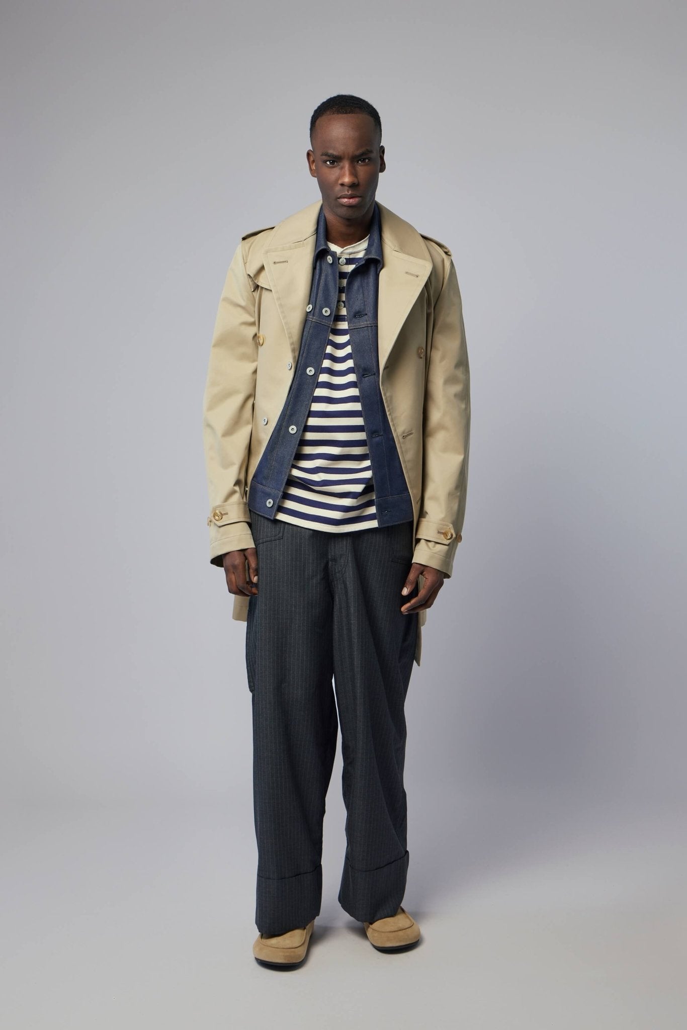 Junya Watanabe Man Striped Henley Long Sleeve Shirt – LABELS