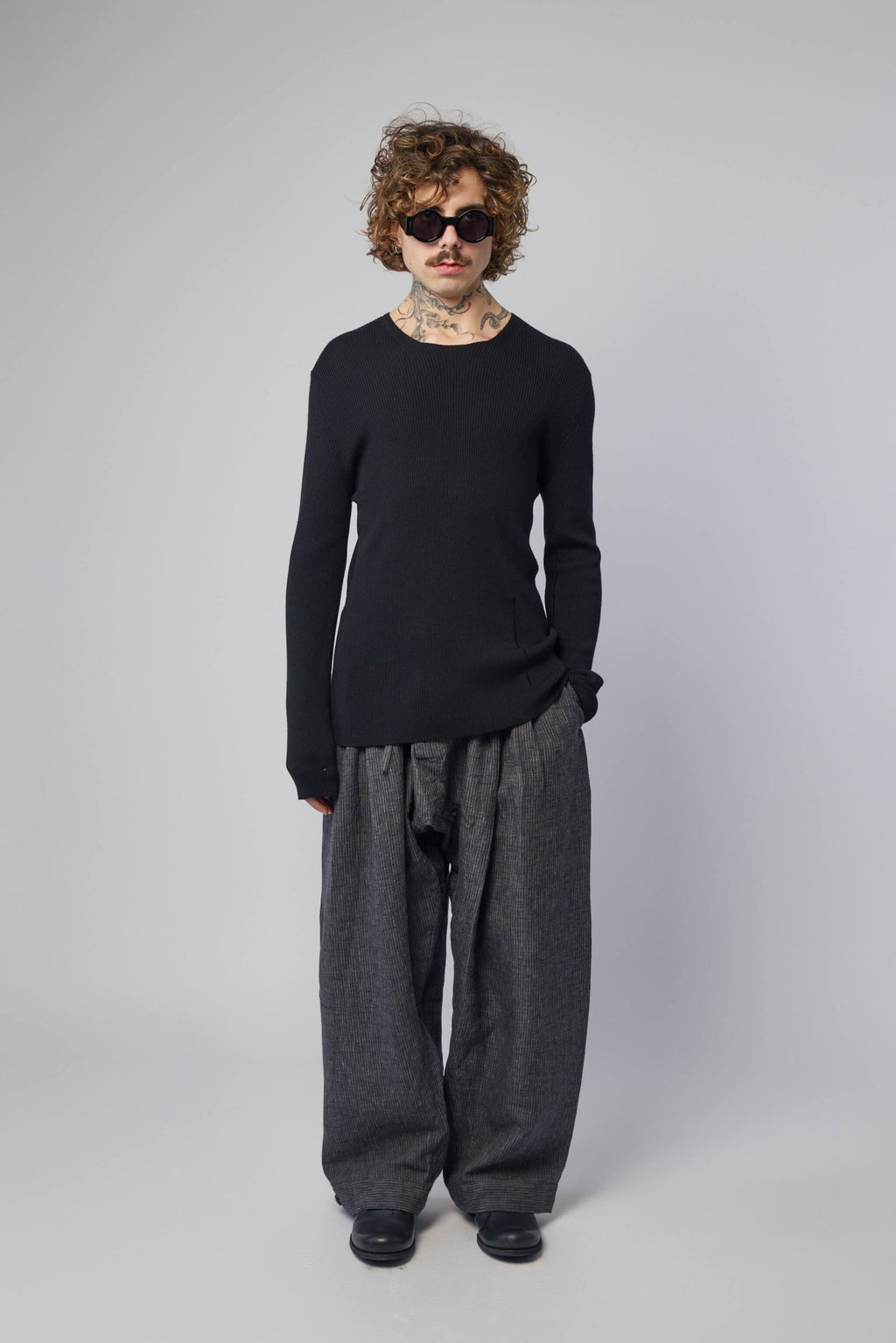 K'ANG - Mens Fitted Distressed Pullover - LABELS