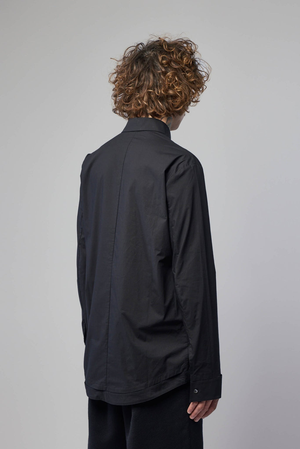 K'ANG - Mens Mid Fit Shirt With Hand - stitched Hem Border - LABELS