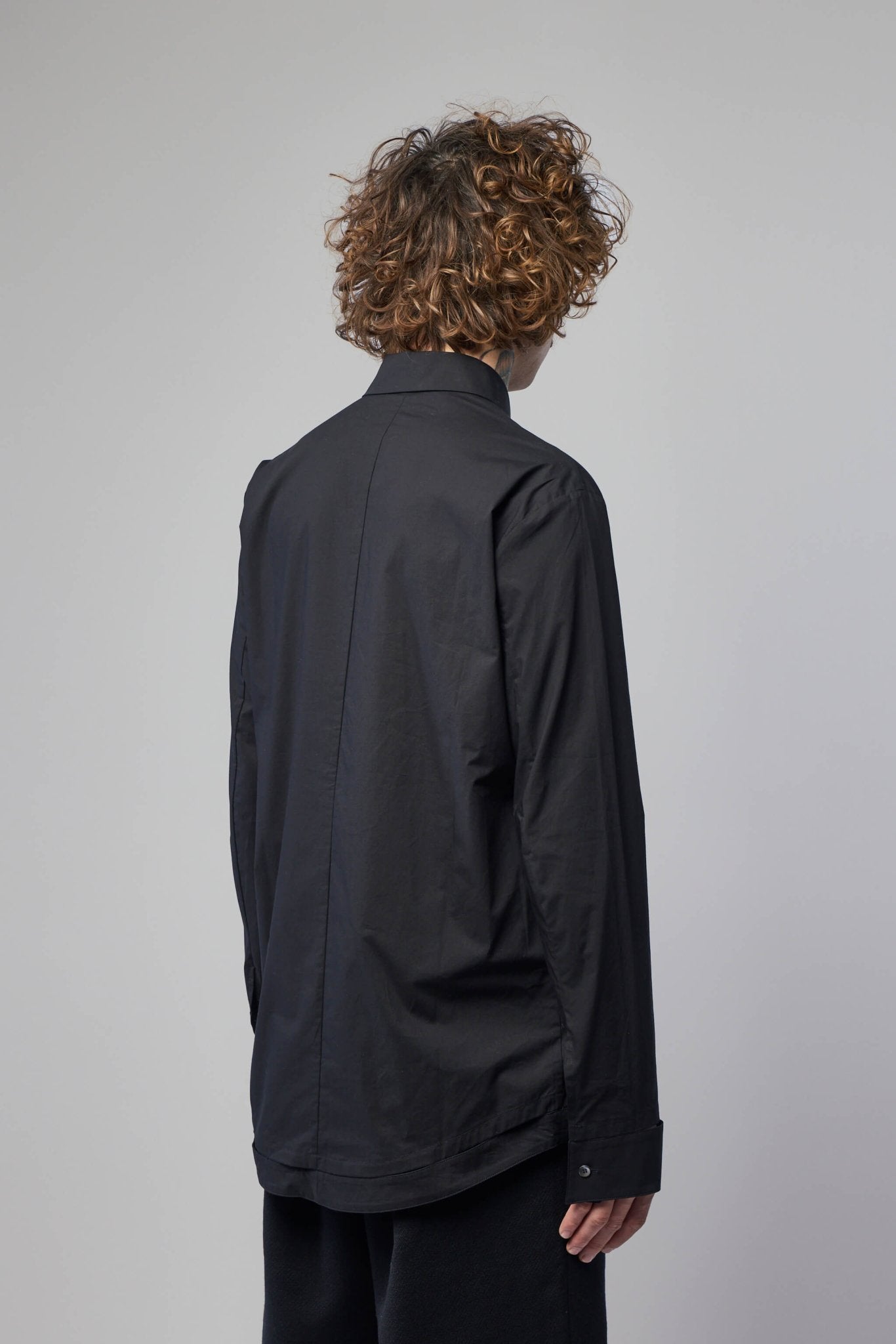 K'ANG - Mens Mid Fit Shirt With Hand - stitched Hem Border - LABELS