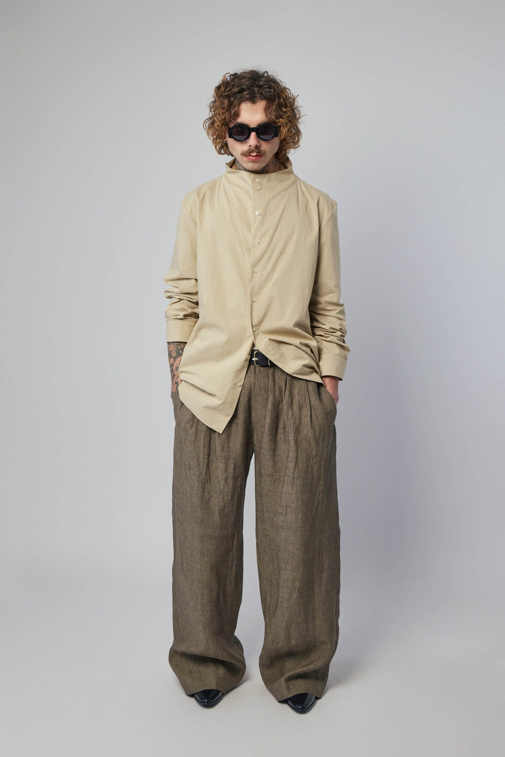 K'Ang - Men's Wide - fit Pleated - waist - LABELS