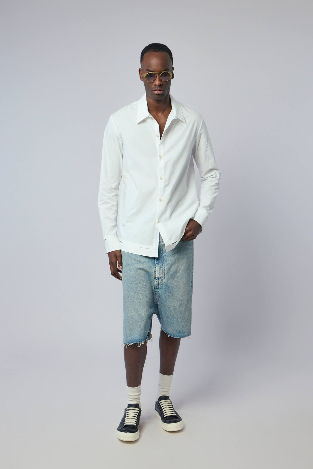 K'ANG - Mid Fit Shirt with Hand - stitched Hem Border - LABELS