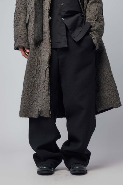 Unisex Adjustable Back Pleats Wide Fit Trousers