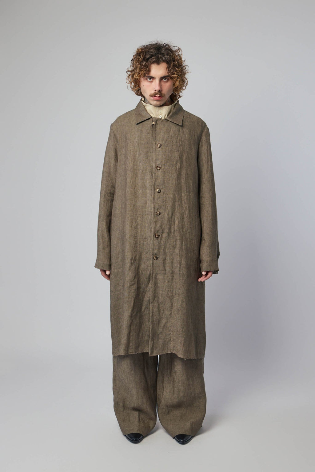 K'Ang - Unisex Dust Long Shirt With 925 Silver Hook Closer - LABELS