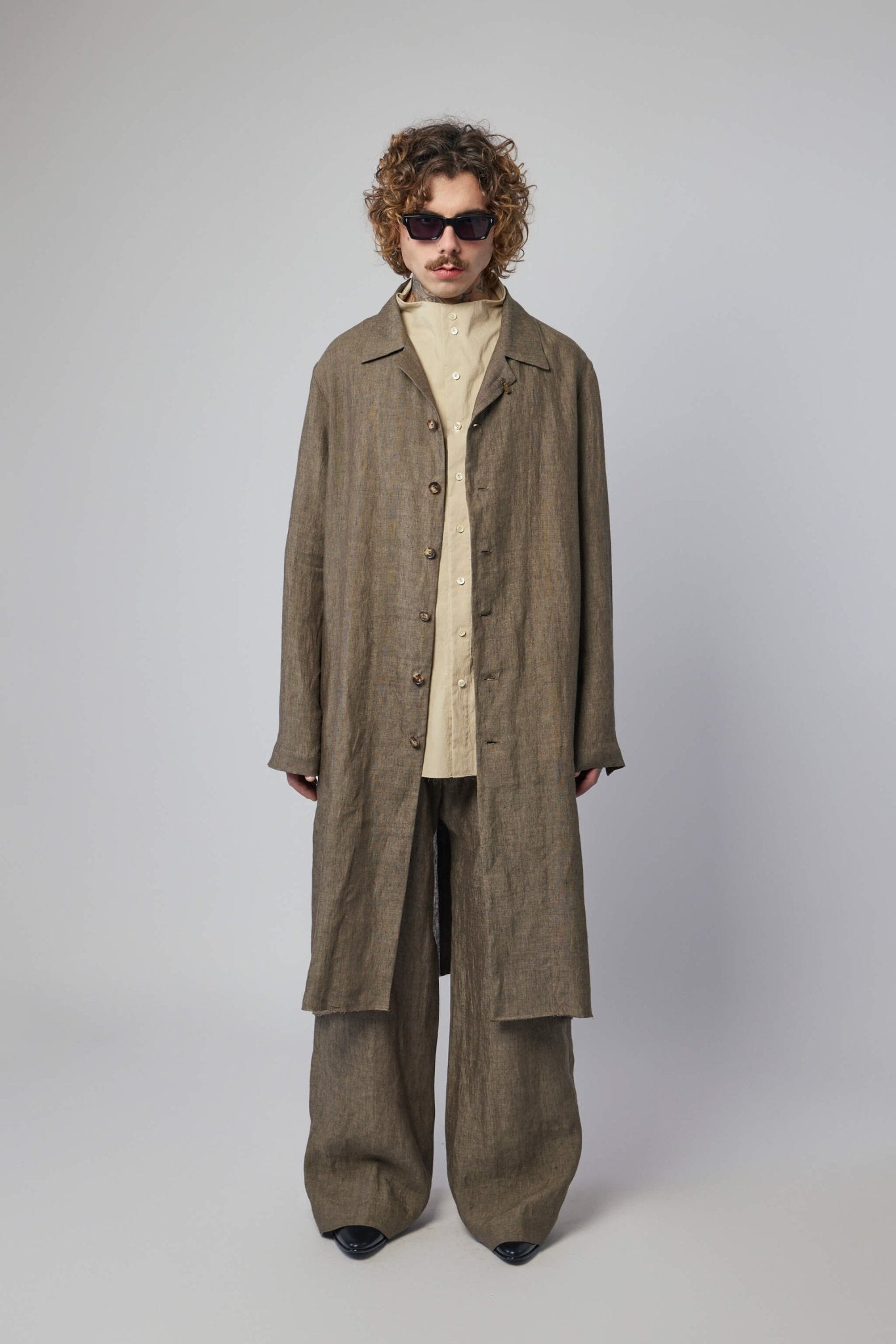 K'Ang - Unisex Dust Long Shirt With 925 Silver Hook Closer - LABELS