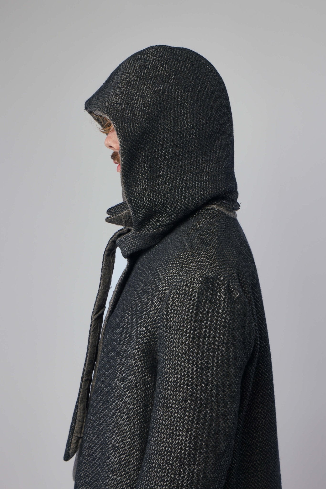 K'ANG - Unisex Oversize Detachble Hood Reversible Coat - LABELS