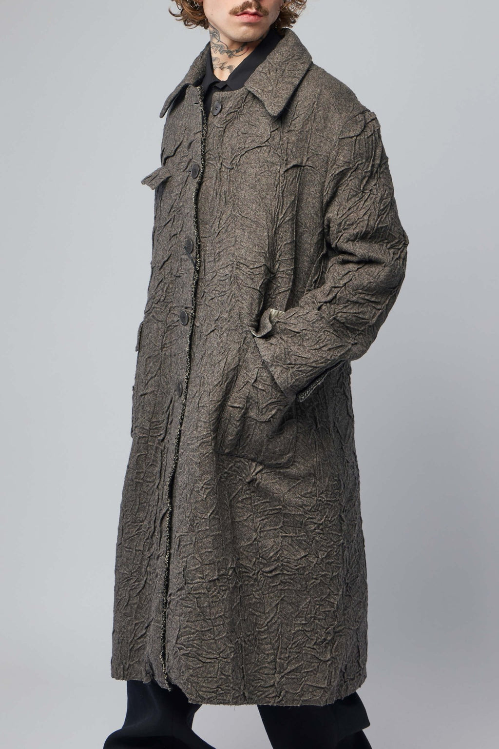 K'ANG - Unisex Oversize Detachble Hood Reversible Coat - LABELS