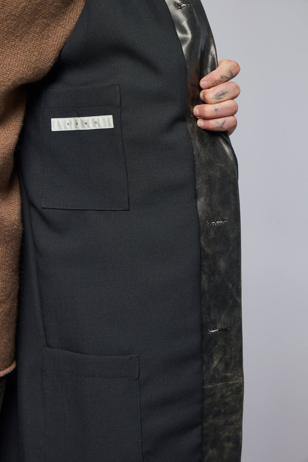 K'ANG - Unisex Oversize Leather Coat - LABELS