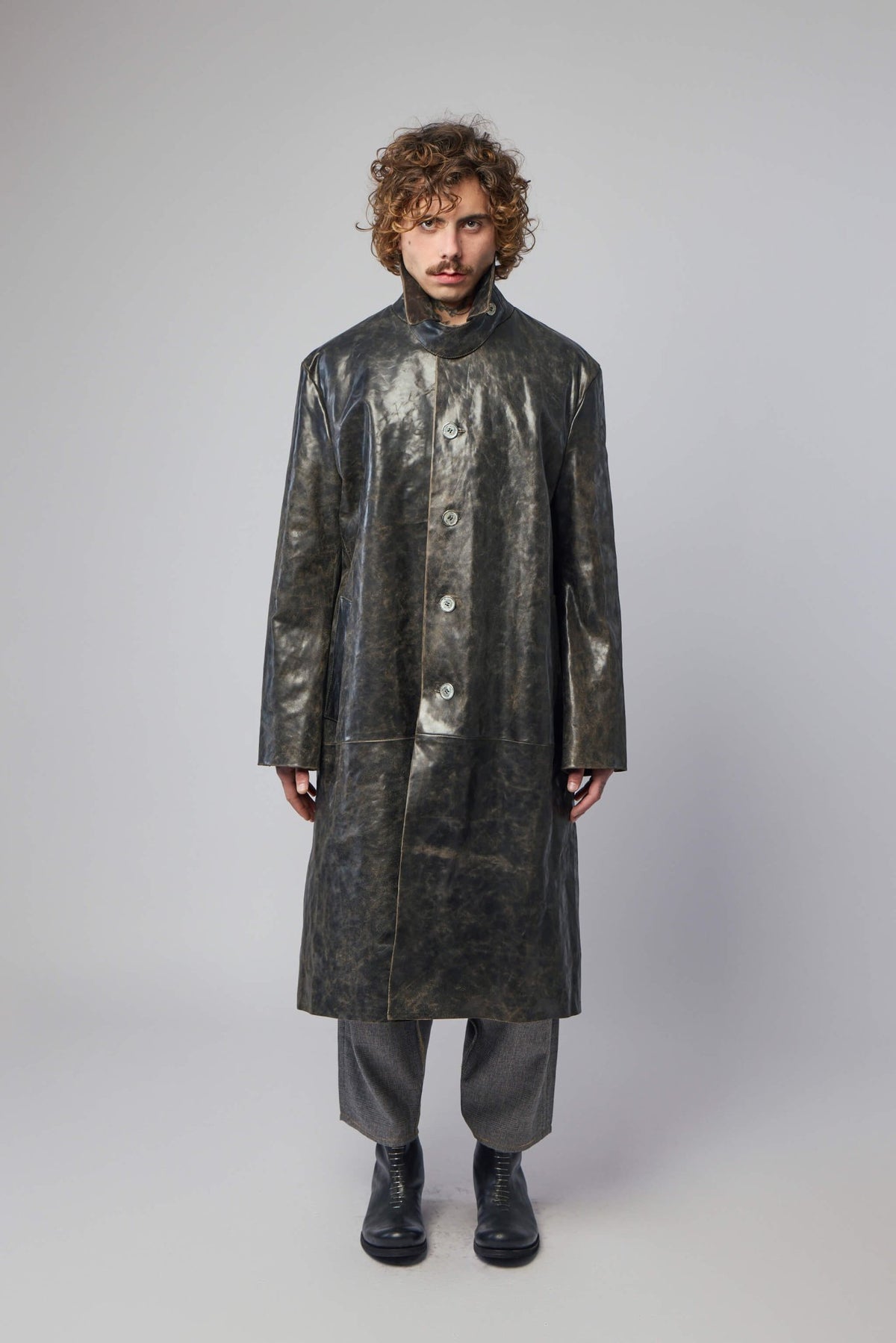K'ANG - Unisex Oversize Leather Coat - LABELS