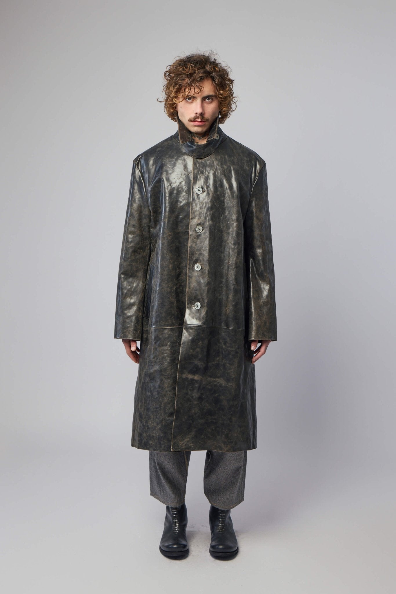 K'ANG - Unisex Oversize Leather Coat - LABELS