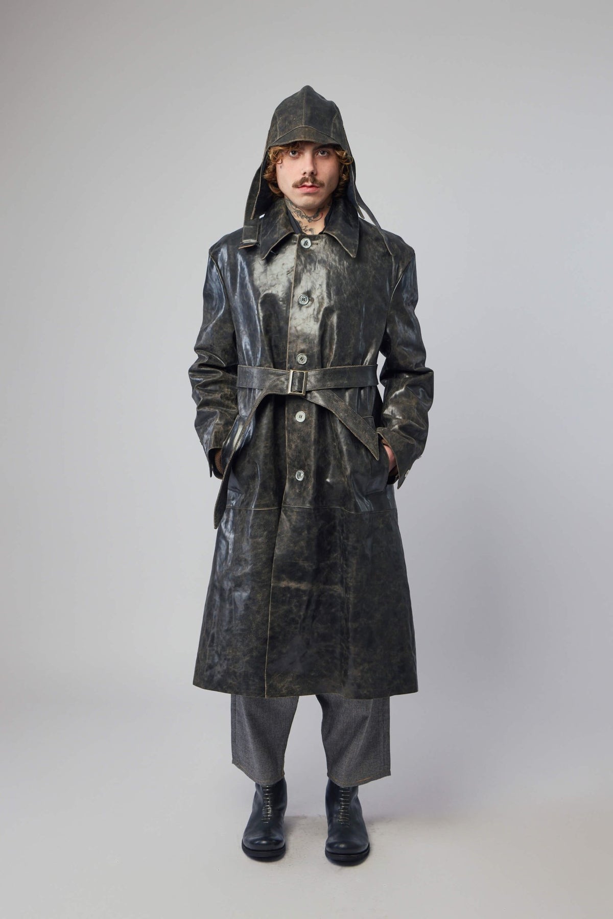 K'ANG - Unisex Oversize Leather Coat - LABELS