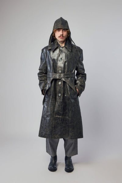 Unisex Oversize Leather Coat