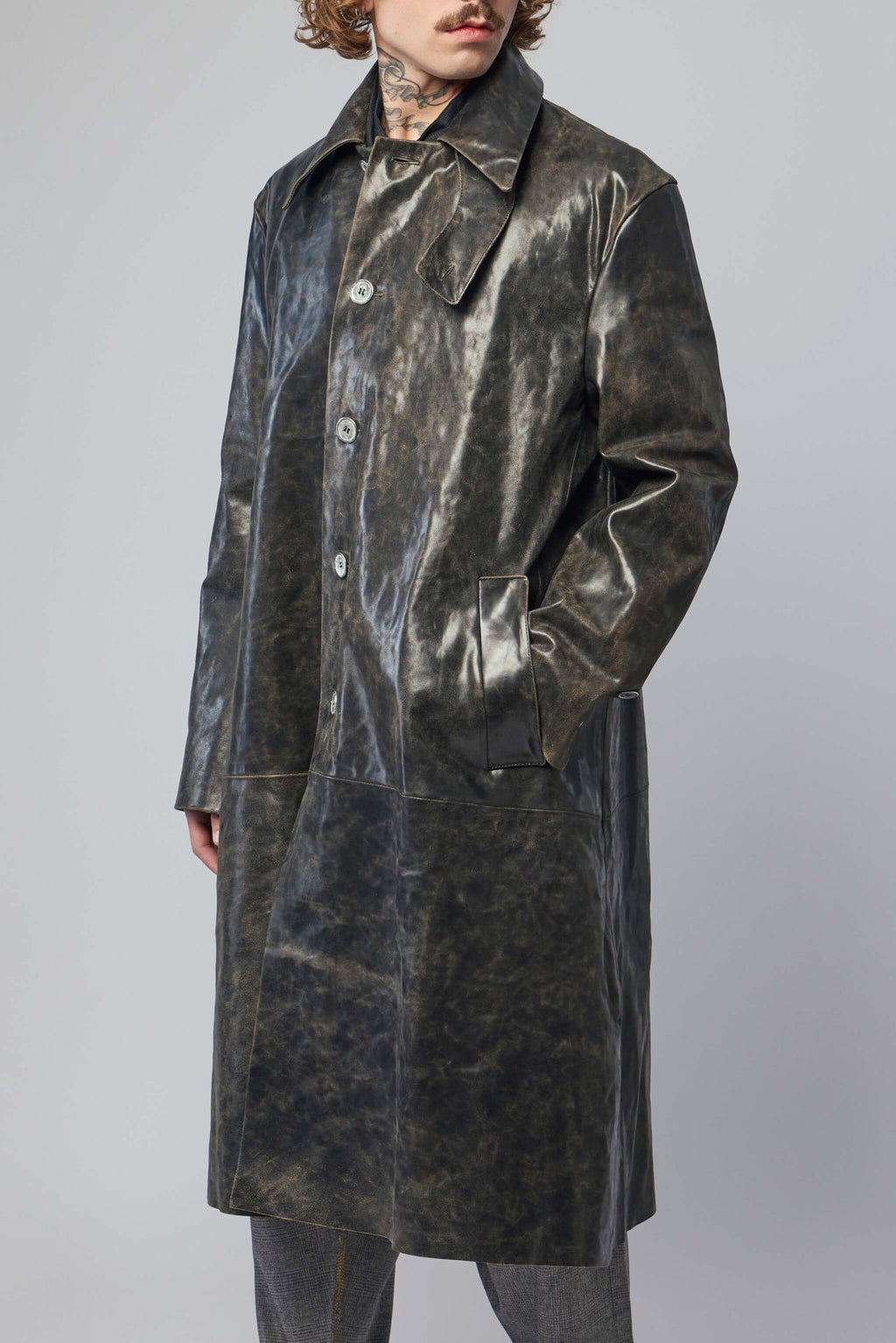 K'ANG - Unisex Oversize Leather Coat - LABELS