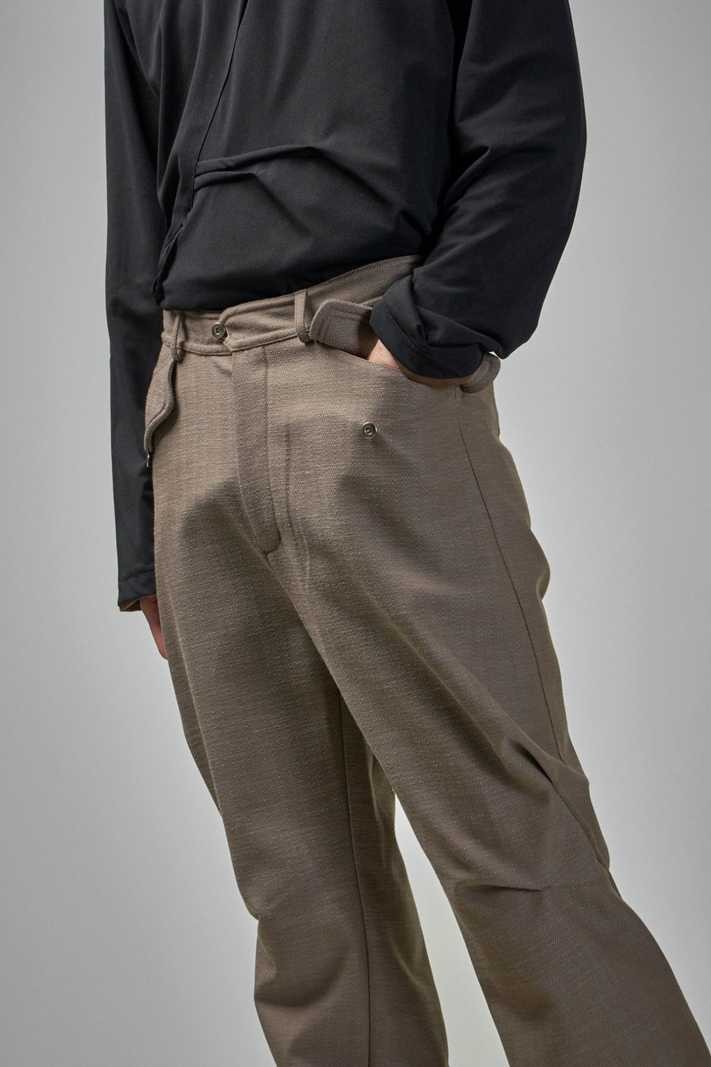 Kiko Kostadinov - Alec K - Dart Trouser Herringbone Wool - LABELS