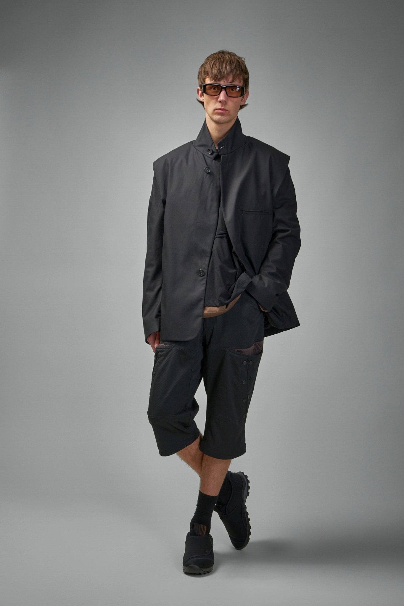 Kiko Kostadinov - Inex Snap Shorts Honeycomb Polyester - LABELS