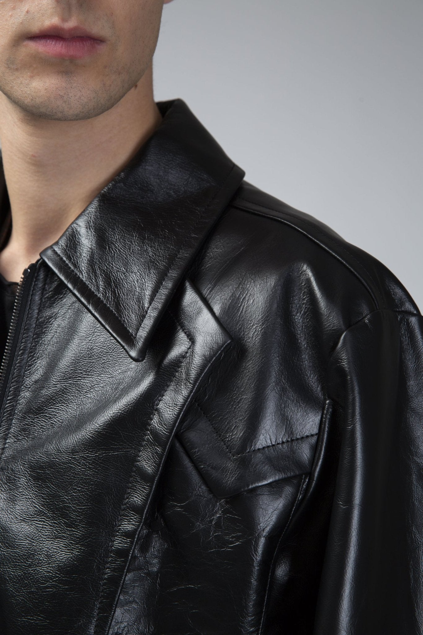 Kiko Kostadinov - Kraner Cropped Leather Blouson - LABELS