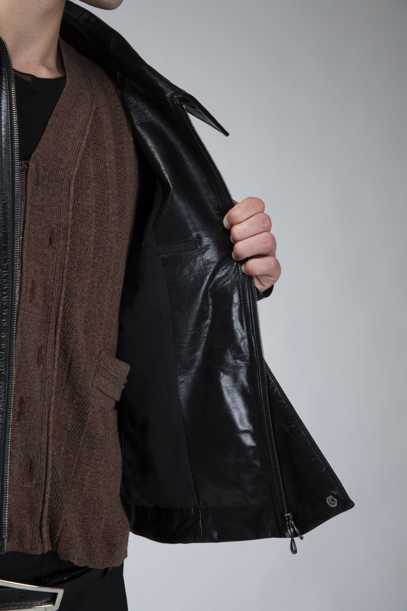 Kiko Kostadinov - Kraner Cropped Leather Blouson - LABELS