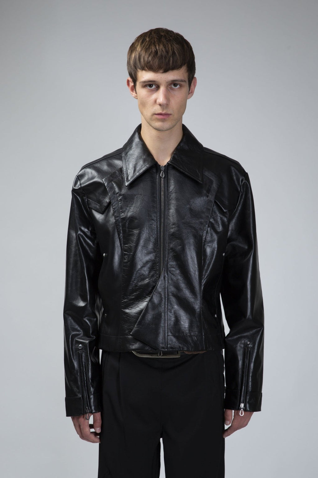 Kiko Kostadinov - Kraner Cropped Leather Blouson - LABELS