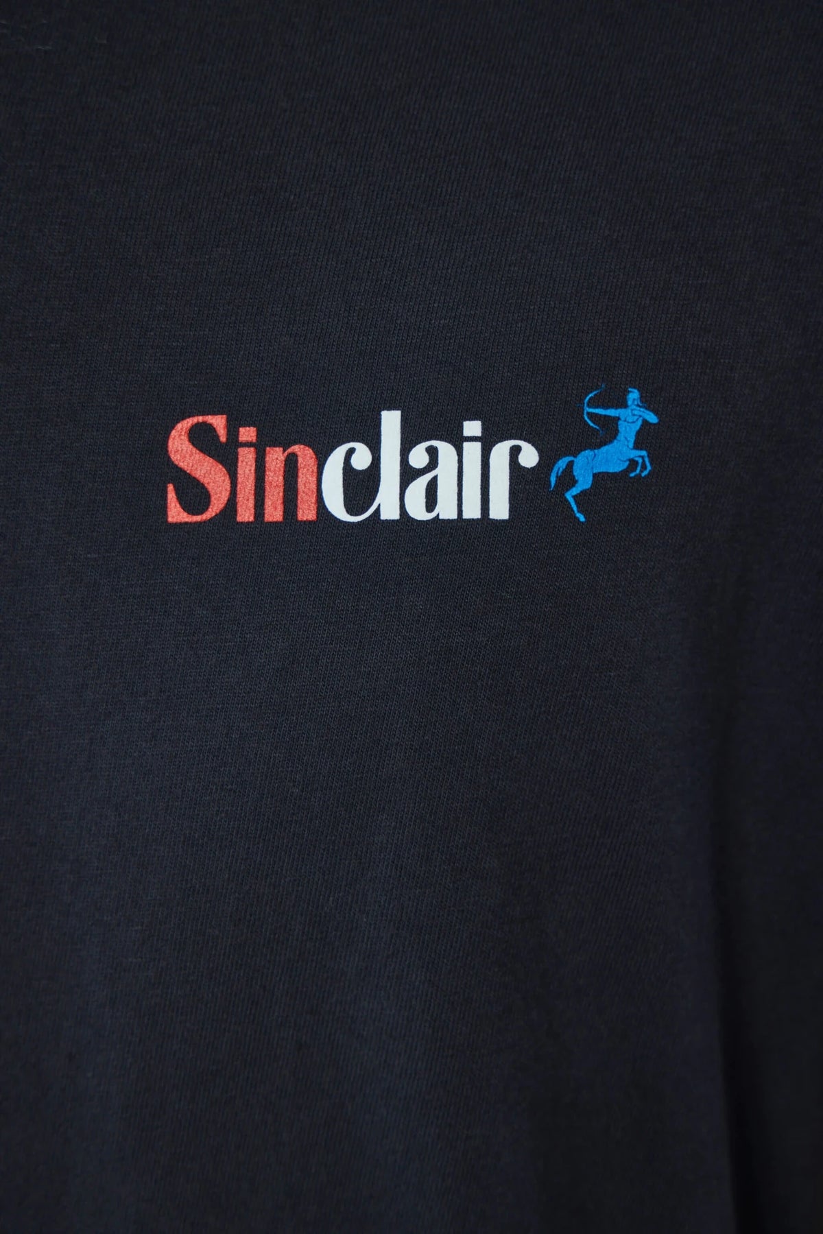Detail shot of round neckline on Labels X Sinclair tee