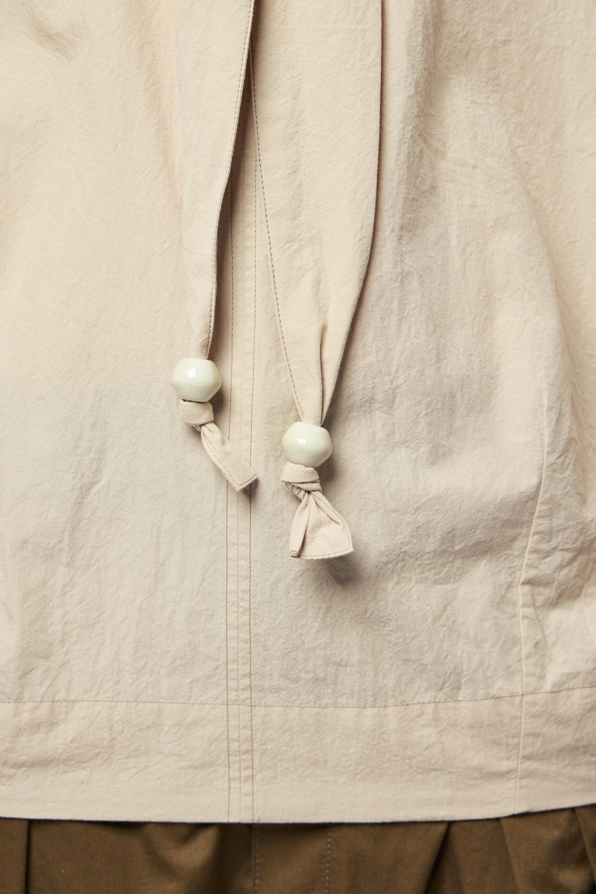 Detail shot of premium cotton fabric texture