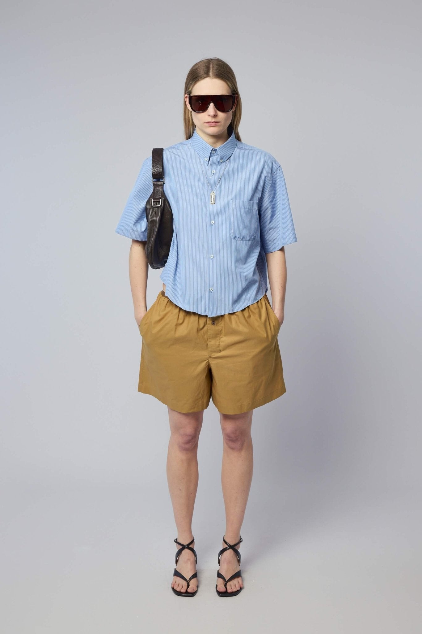 パンツ イタリア製 LEMAIRE BOXER SHORTS シアサッカー ショーツ