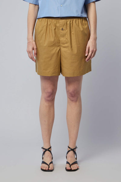 Short Boxer En Coton Et Soie Lavé