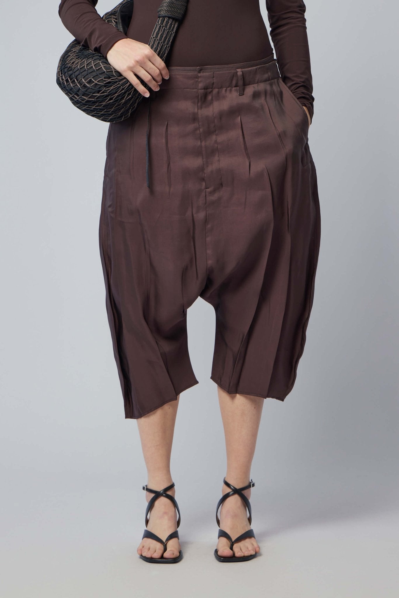 Lemaire - Creased Dropped Crotch Bermudas - LABELS