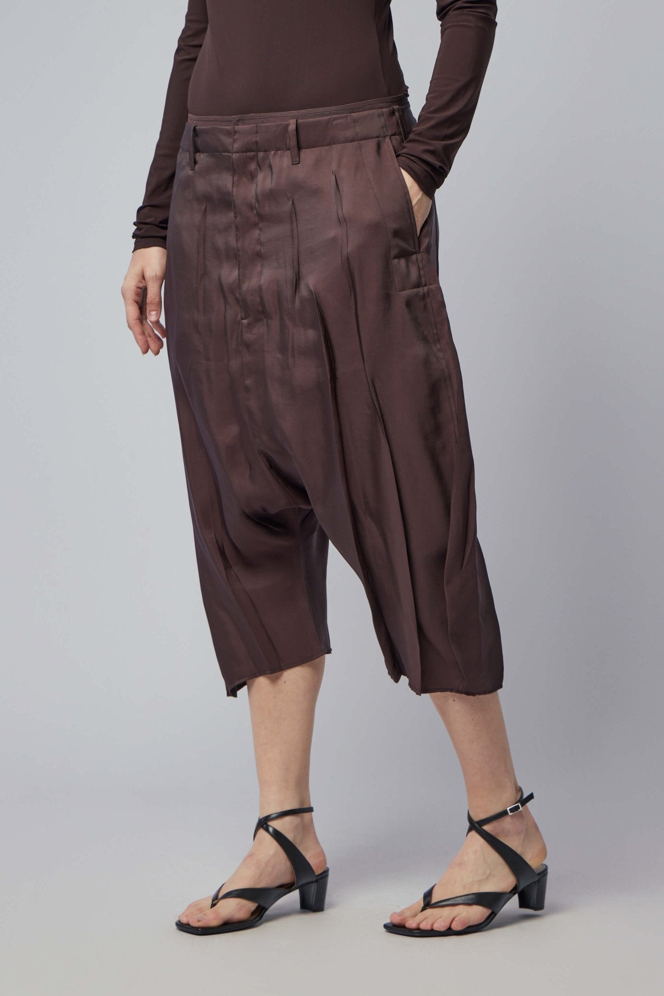 Lemaire - Creased Dropped Crotch Bermudas - LABELS
