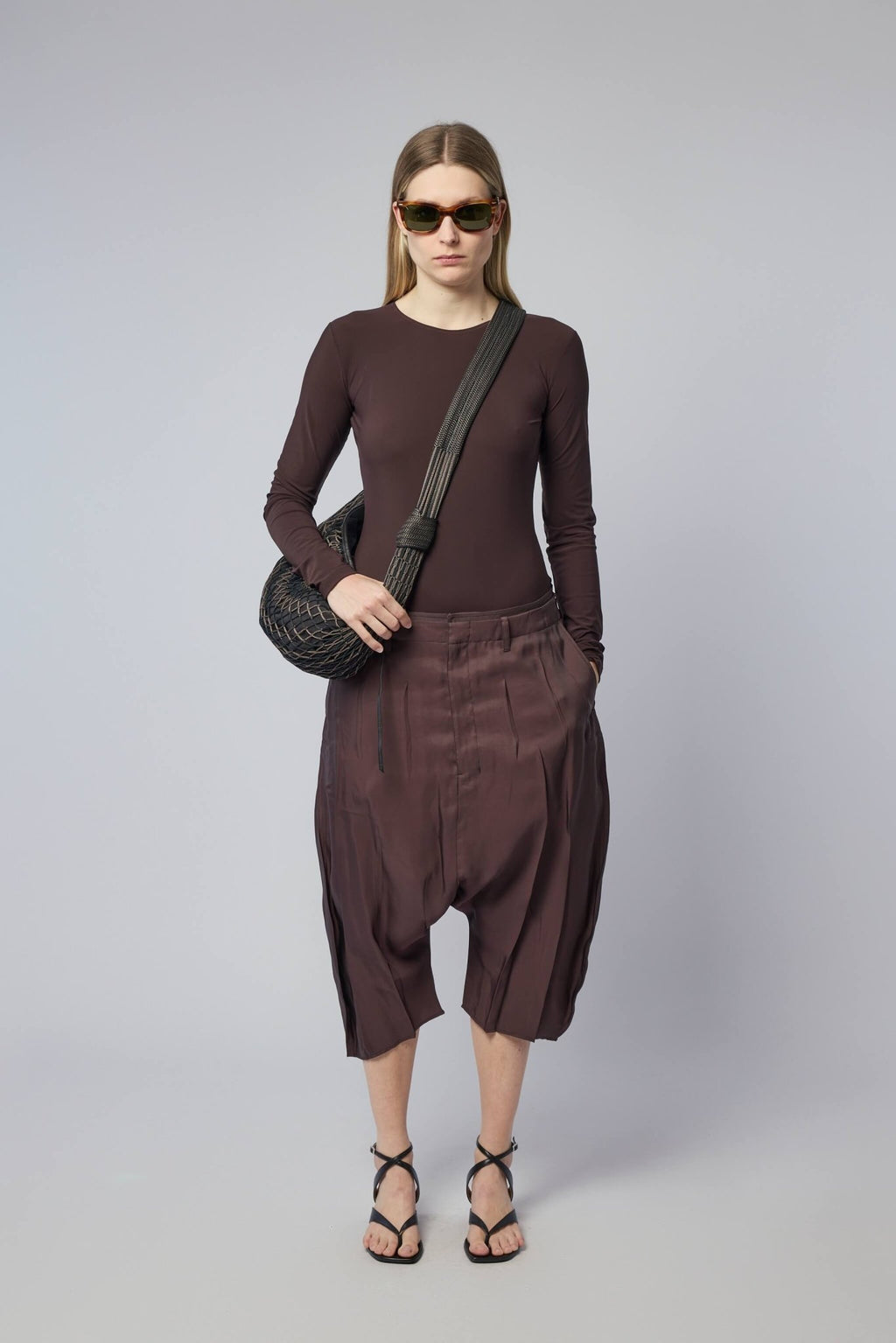Lemaire - Creased Dropped Crotch Bermudas - LABELS