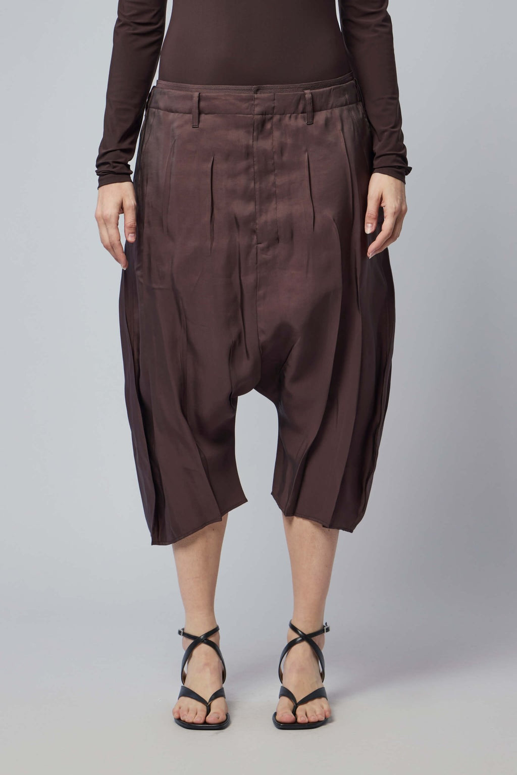Lemaire - Creased Dropped Crotch Bermudas - LABELS