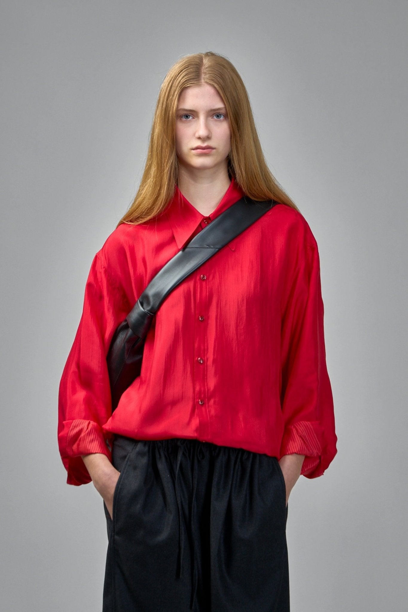 Lemaire Shirts - Flowing Cotton Shirt in Vibrant Red – LABELS