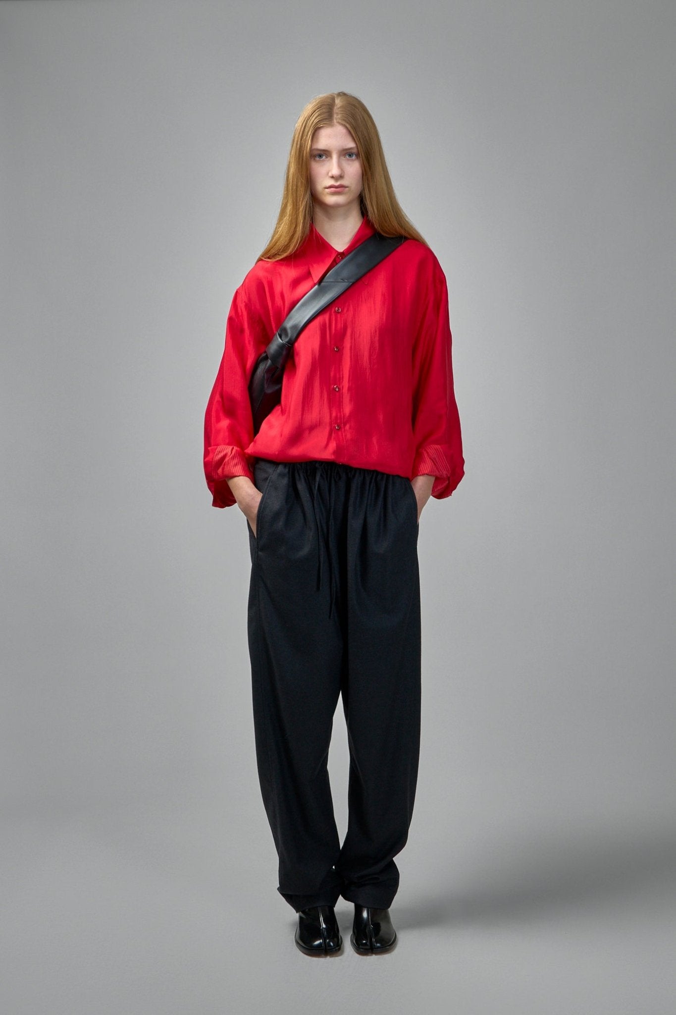 Lemaire Shirts - Flowing Cotton Shirt in Vibrant Red – LABELS