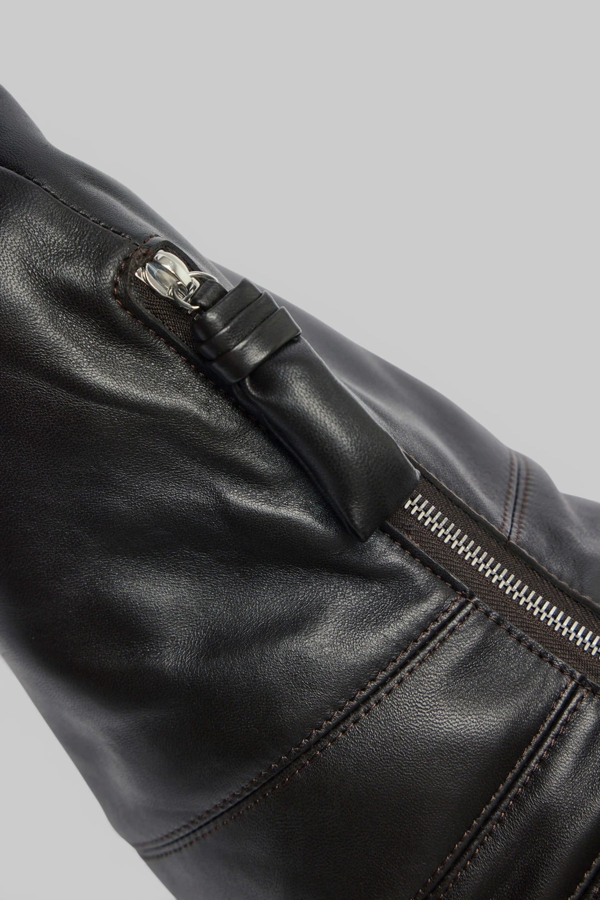 Lemaire Large Croissant Bag top zip closure detail