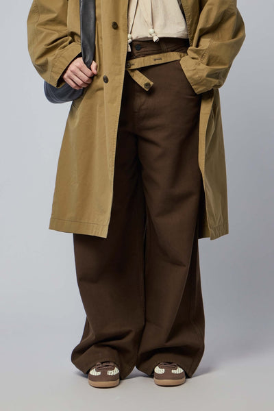 Large Pants in Dyed Broken Twill