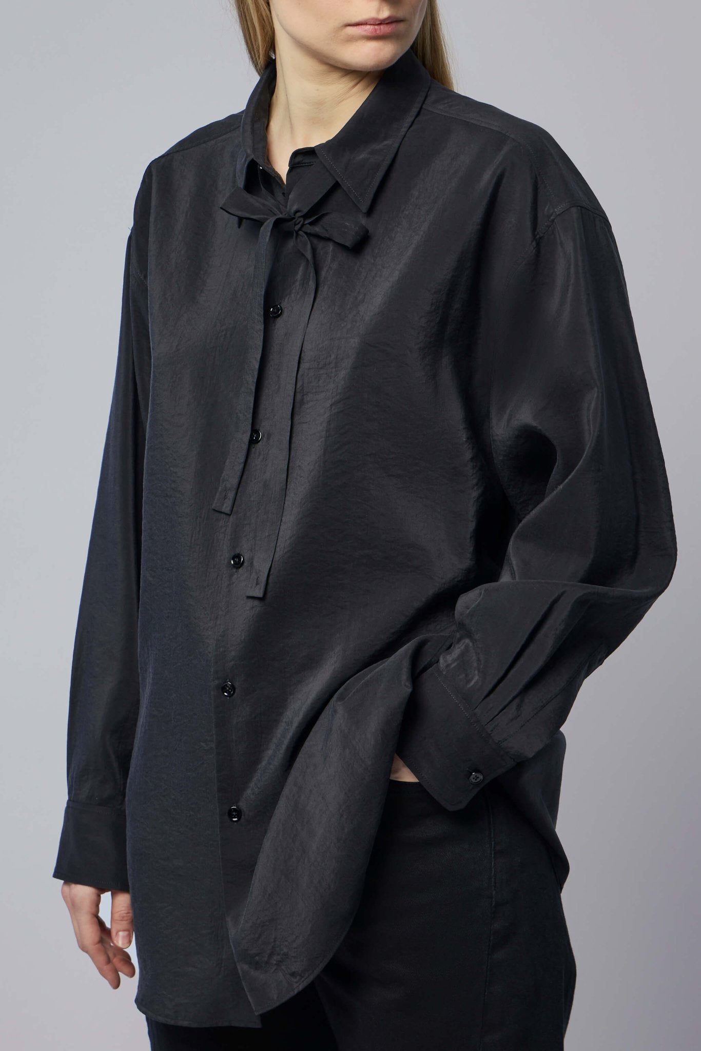 Lemaire Shirts - Long Shirt With Tie Silk Blend – LABELS