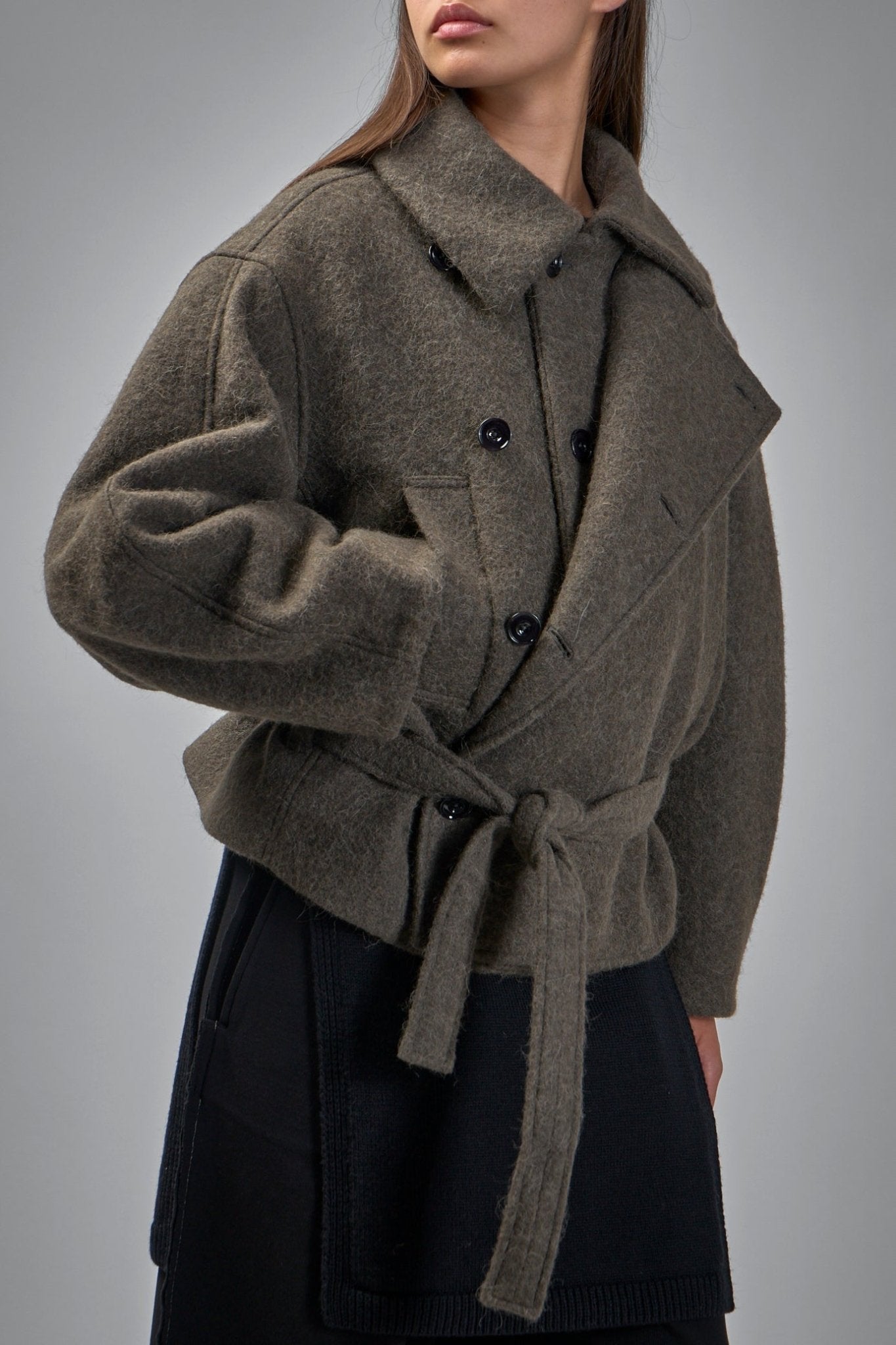 Lemaire Short Asymmetrical Bathrobe Coat - LABELS