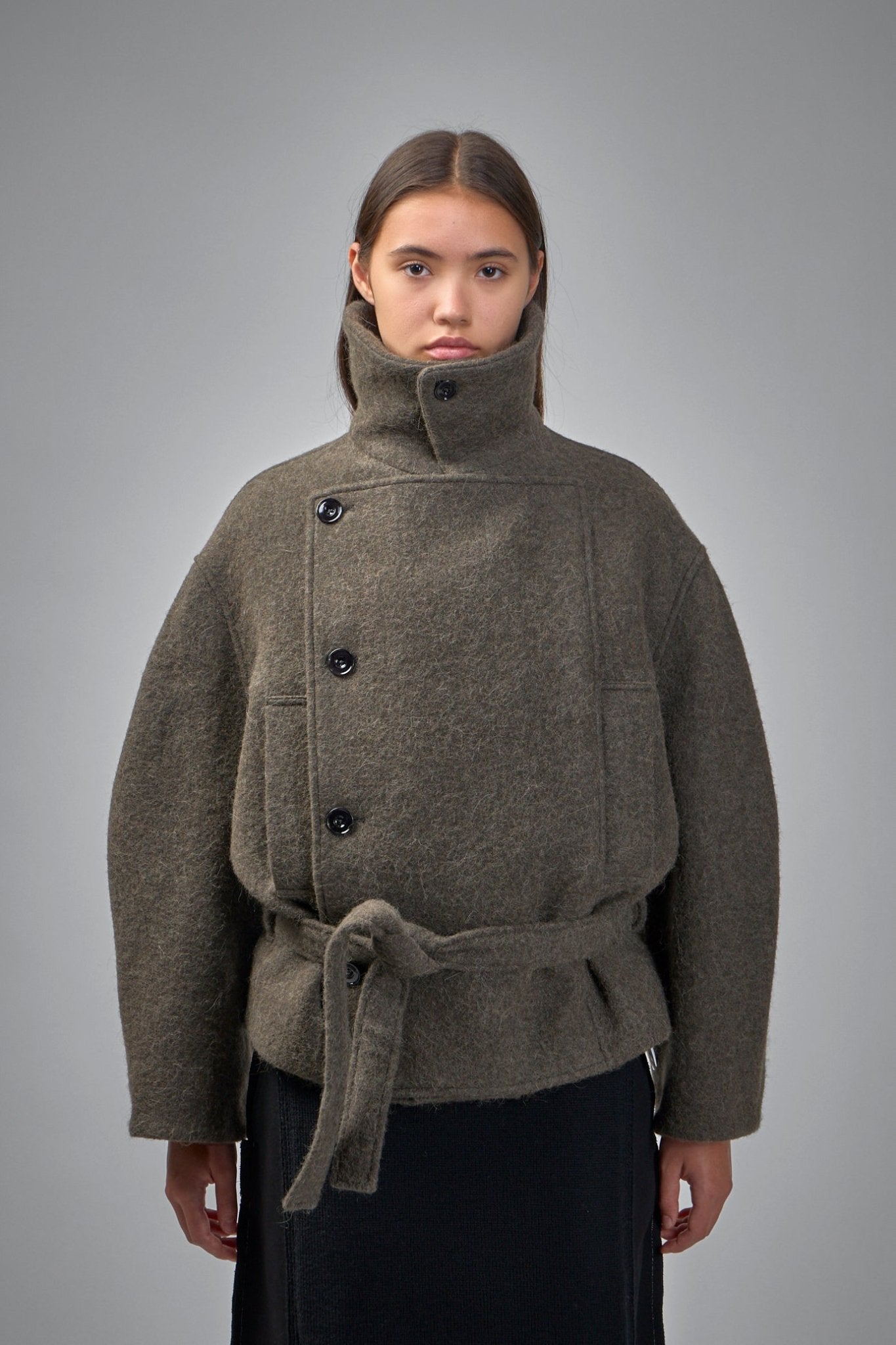 Lemaire Short Asymmetrical Bathrobe Coat - LABELS