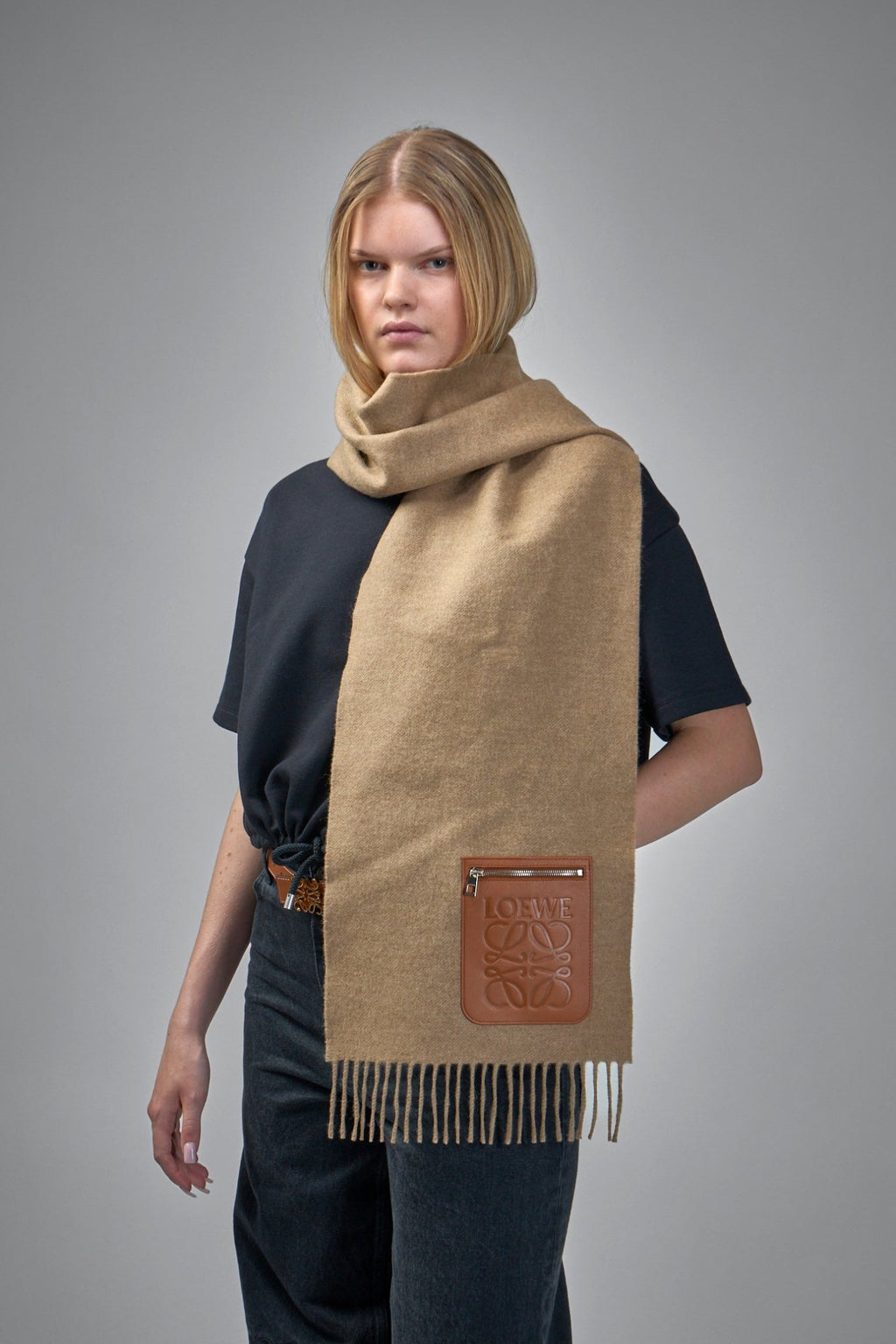 Loewe - Anagram Embossed Zipped Scarf - LABELS