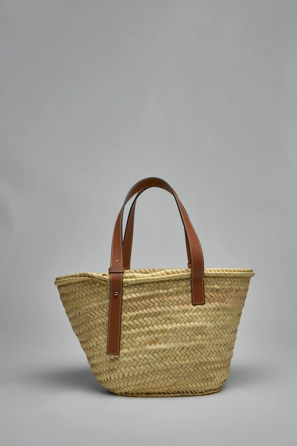 Loewe - Basket Bag in Palm Leaf and Calfskin - LABELS