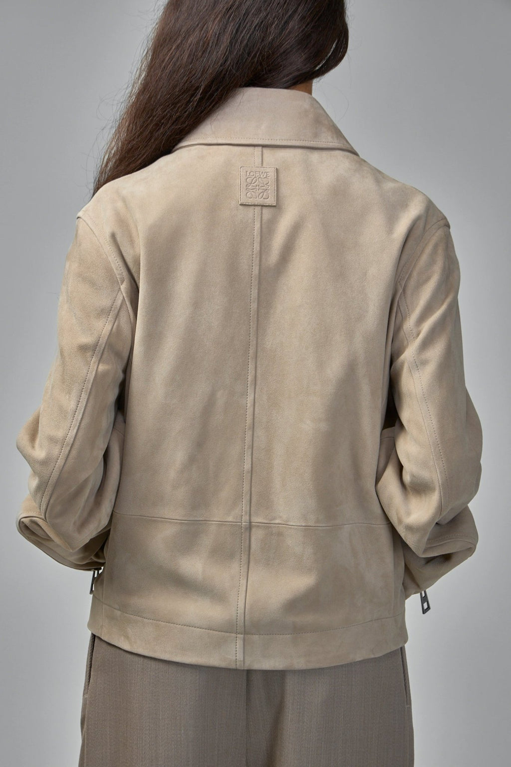 Loewe - Belted Jacket in Suede Goatskin - LABELS