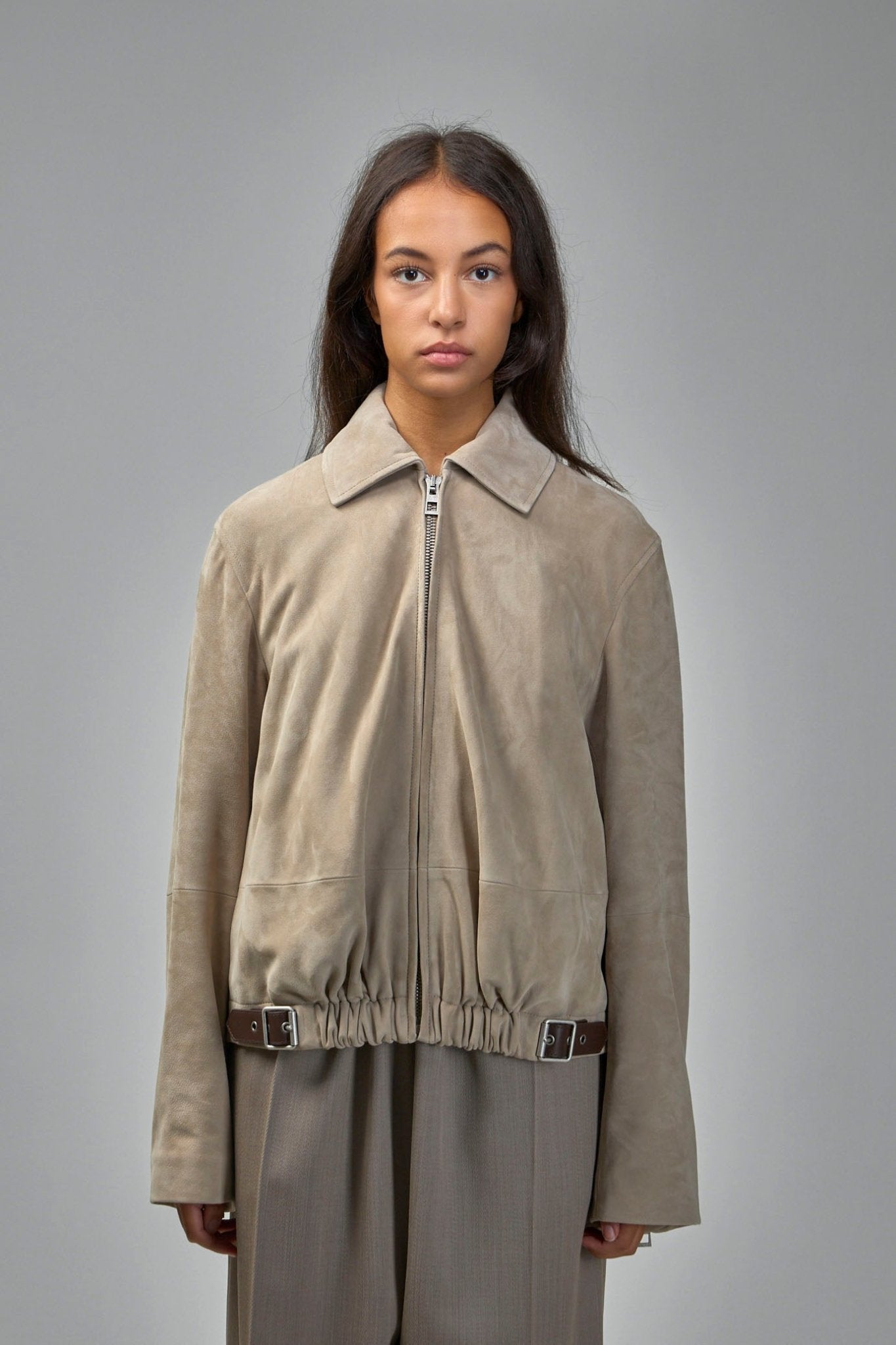 Loewe - Belted Jacket in Suede Goatskin - LABELS