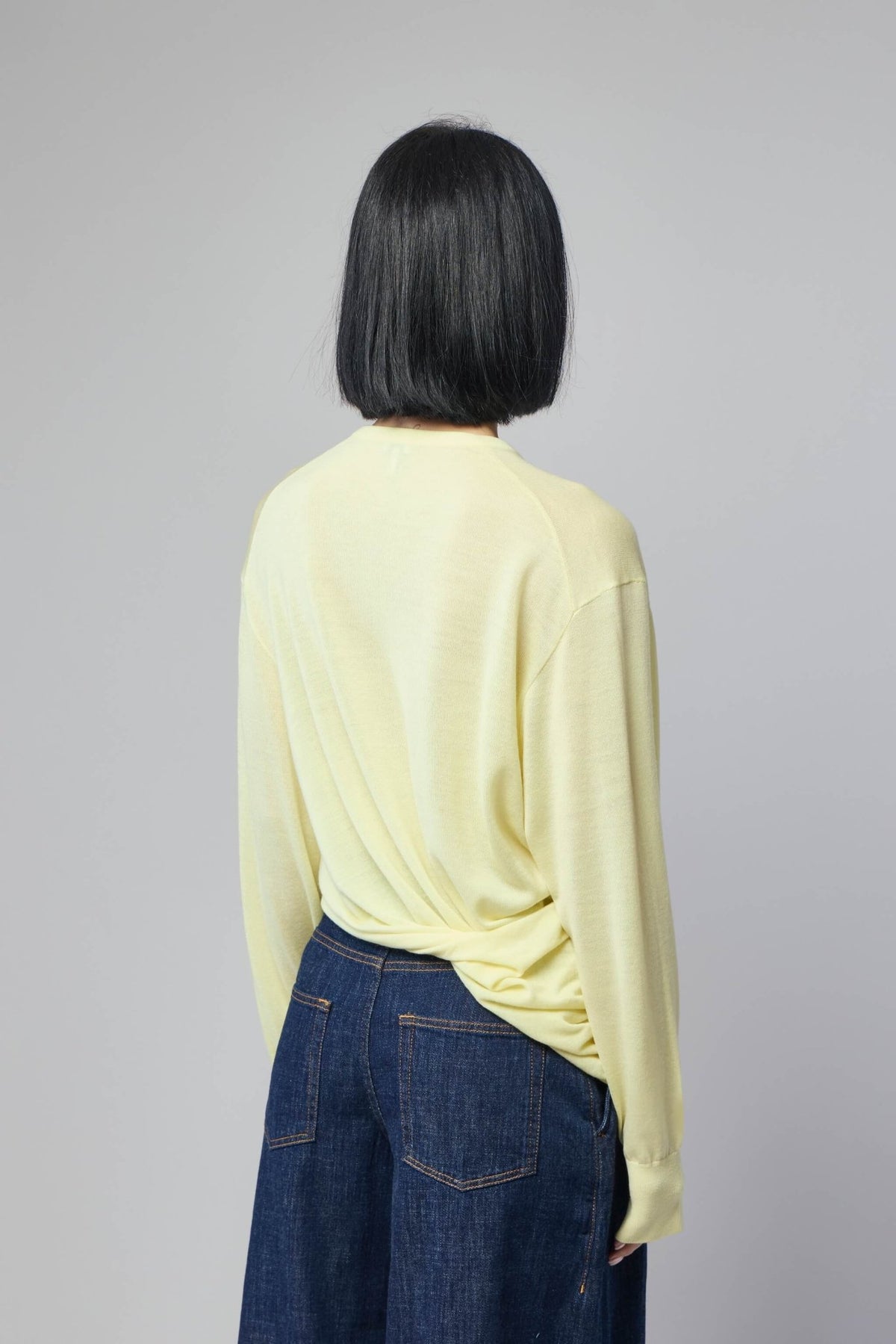 Loewe sweater fabric composition label showing wool blend