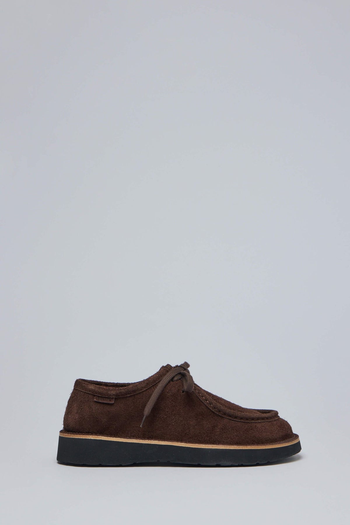 Loewe Boots Faro Lace Up in brown calf suede with black sole