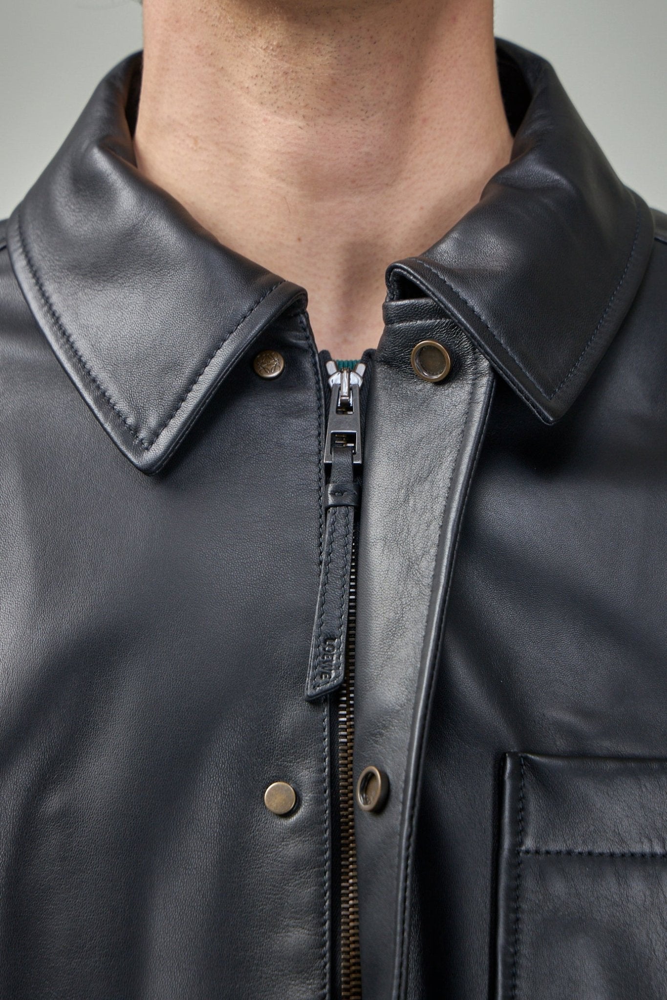 Loewe - Overshirt in Nappa Calfskin - LABELS