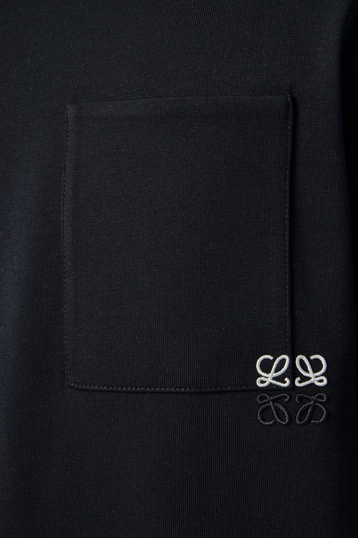 Loewe polo shirt fabric texture and construction detail
