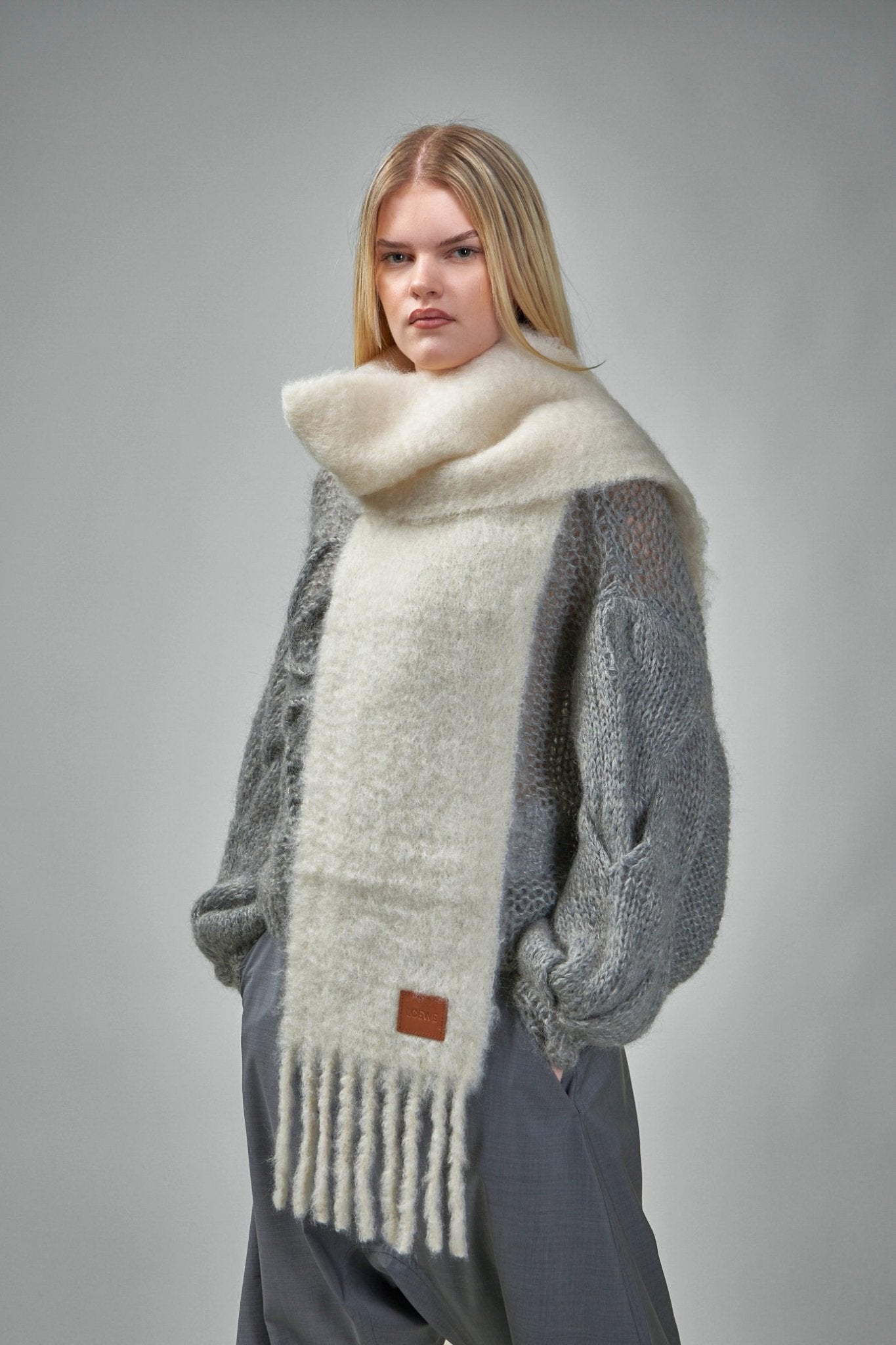 Loewe - Scarf in Mohair and Wool - LABELS