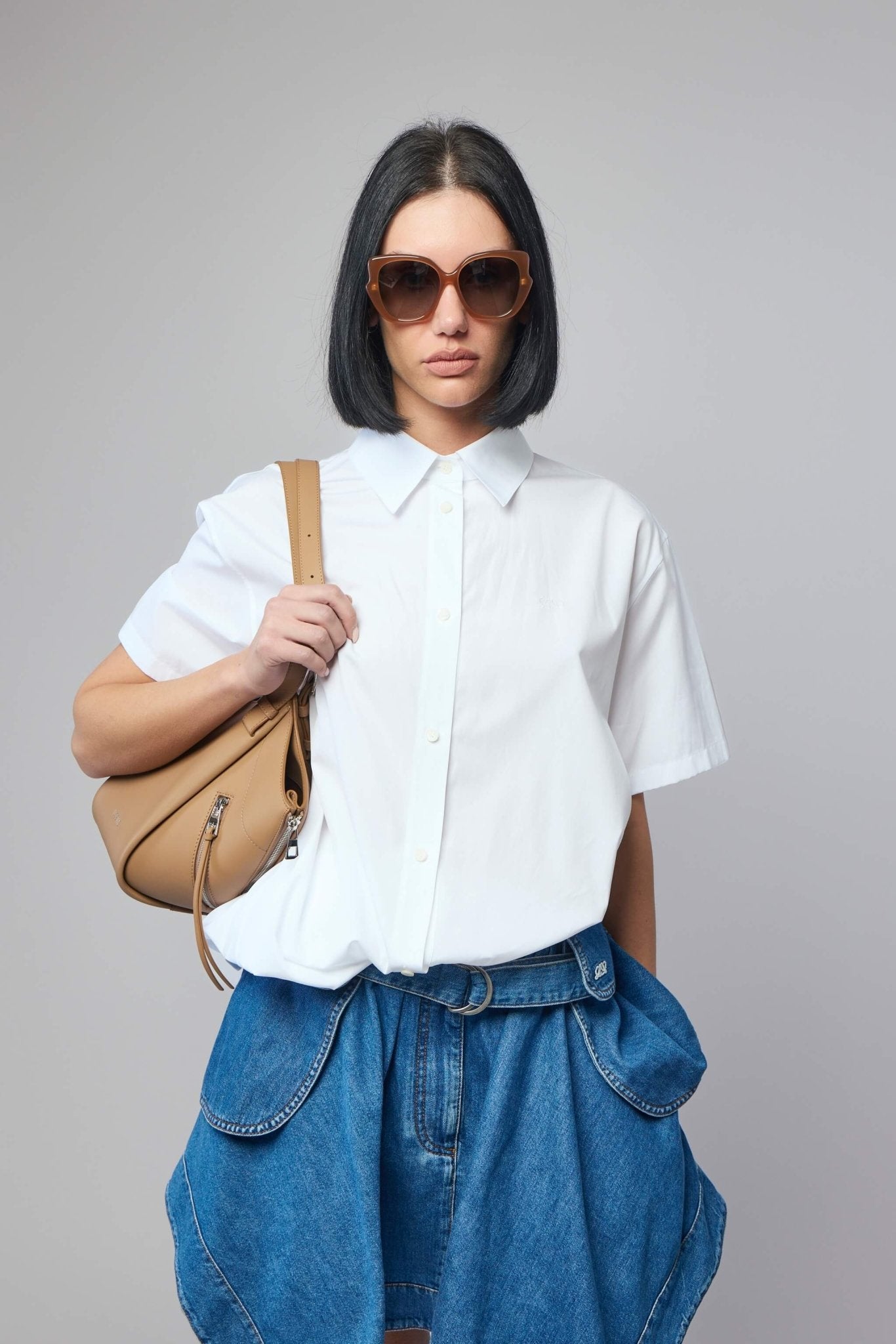 Loewe Blouses - Short Sleeve Draped Shirt – LABELS